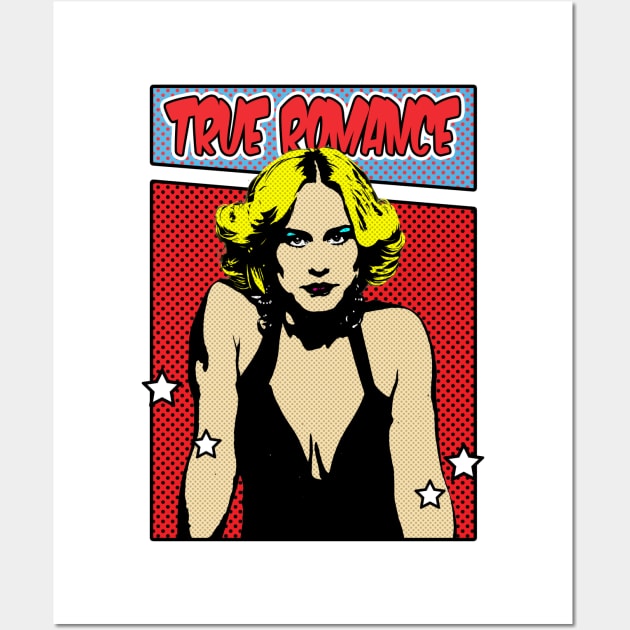 Patricia Arquette 80s Pop Art Comic Style Wall Art by Flasher